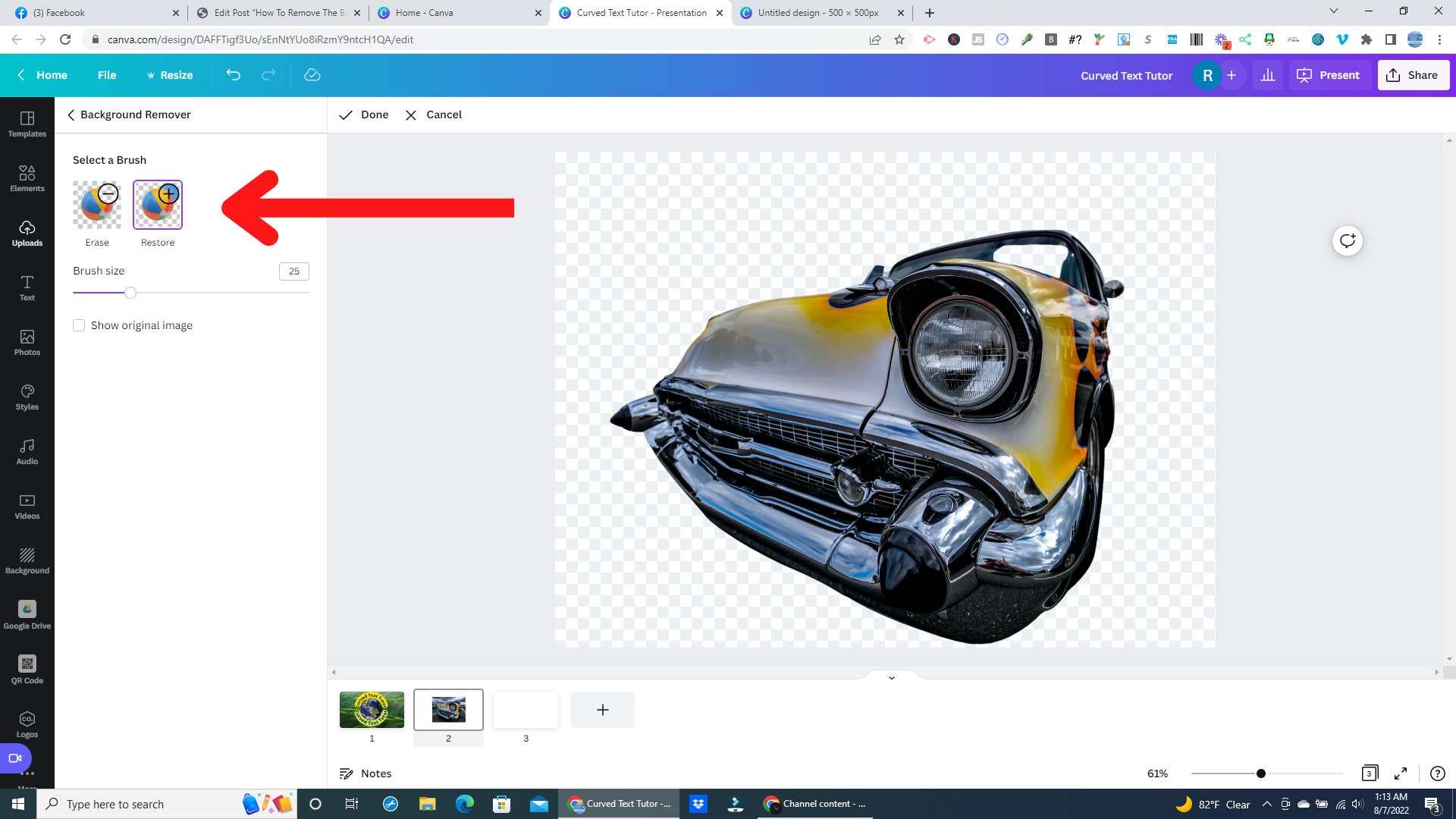 How To Remove The Background In An Image Using Canva Pro One Click